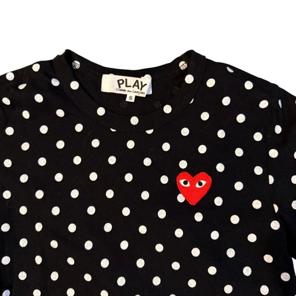 Comme des Garcons Navy Play Polka Dot T-Shirt Small - Picture 4 of 6